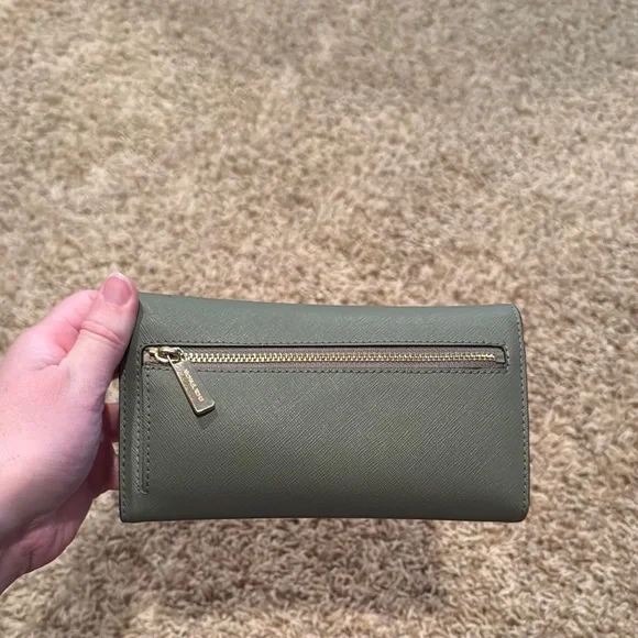 Michael Kors Green Saffiano Wallet - Picture 6 of 9